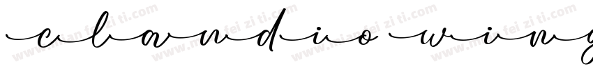 Claudio Wings begin swash字体转换